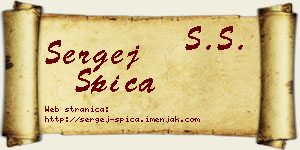 Sergej Špica vizit kartica